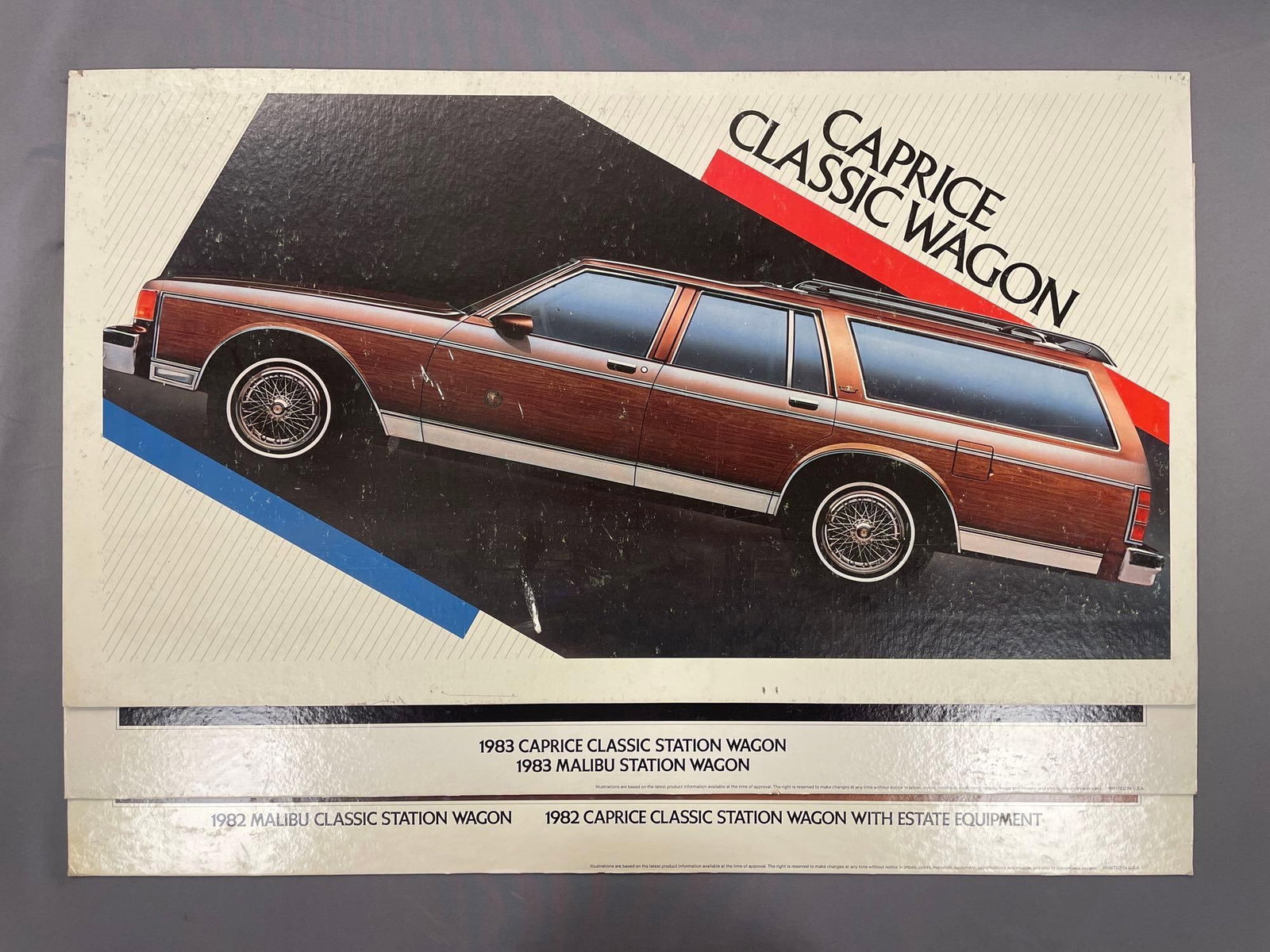 Group of 1980s Chevy Caprice Dealership Showroom Advertising Posters (1 of 3)