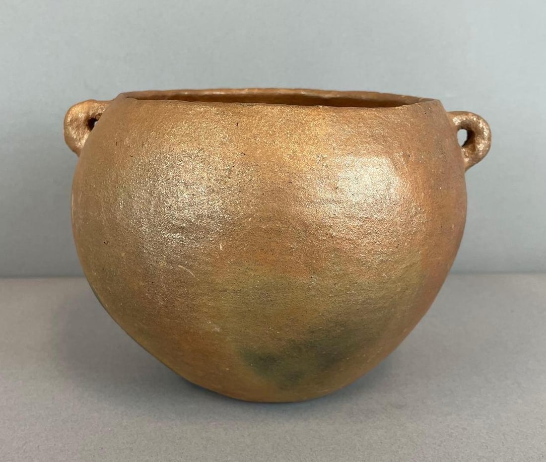 Vintage Signed Picuris Pueblo Micaceous Pottery Bowl (1 of 6)