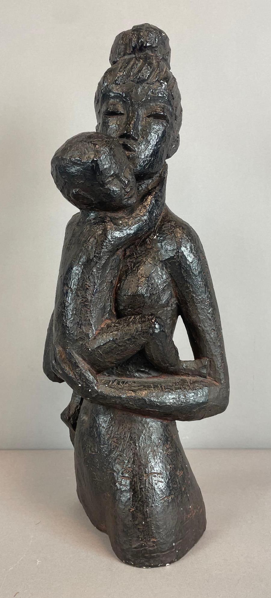 Leo Park Mother and Child Plaster Sculpture (1 of 5)