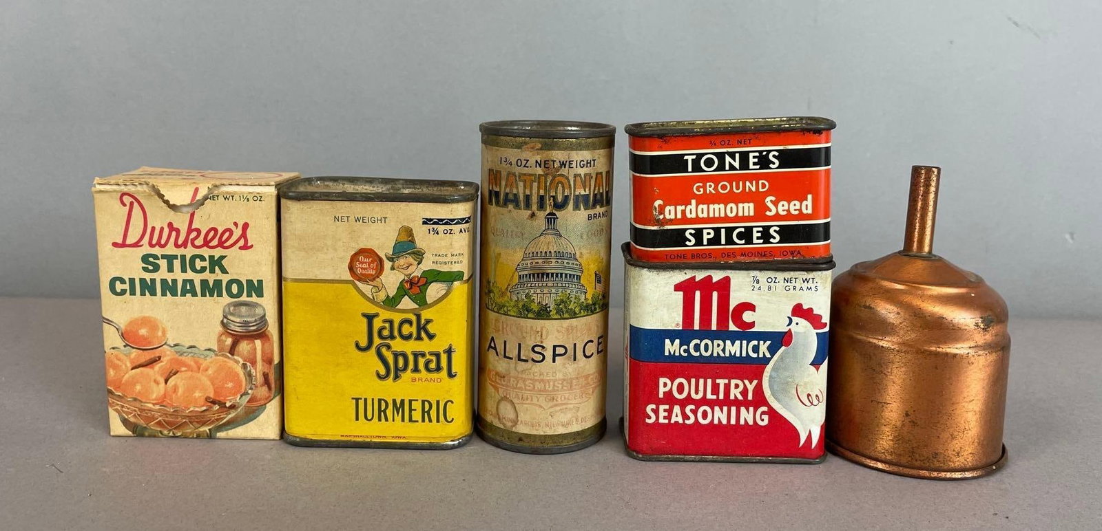 Group of Vintage Spice Advertising Tins (1 of 2)