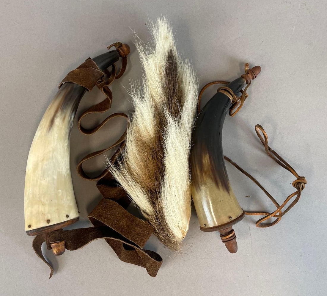Group of 2 Powder Horns (1 of 3)