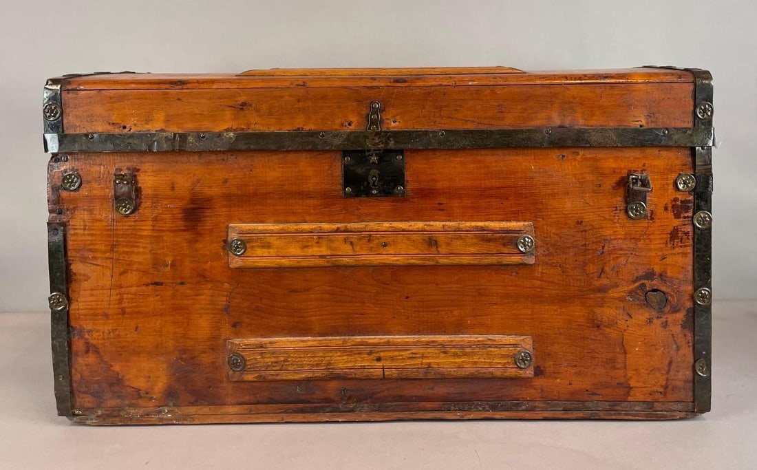 Antique Wood Steamer Trunk (1 of 6)