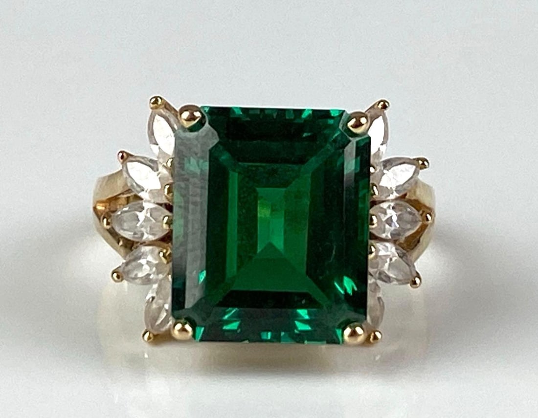 14K Yellow Gold Kunzite CZ Ring (1 of 4)