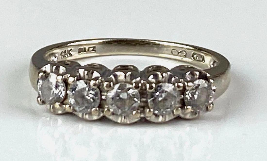 14K White Gold CZ Ring (1 of 4)