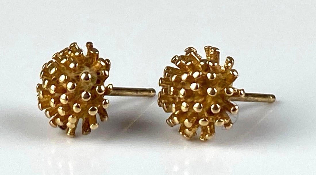 Pair of 14K Yellow Gold Stud Earrings (1 of 2)