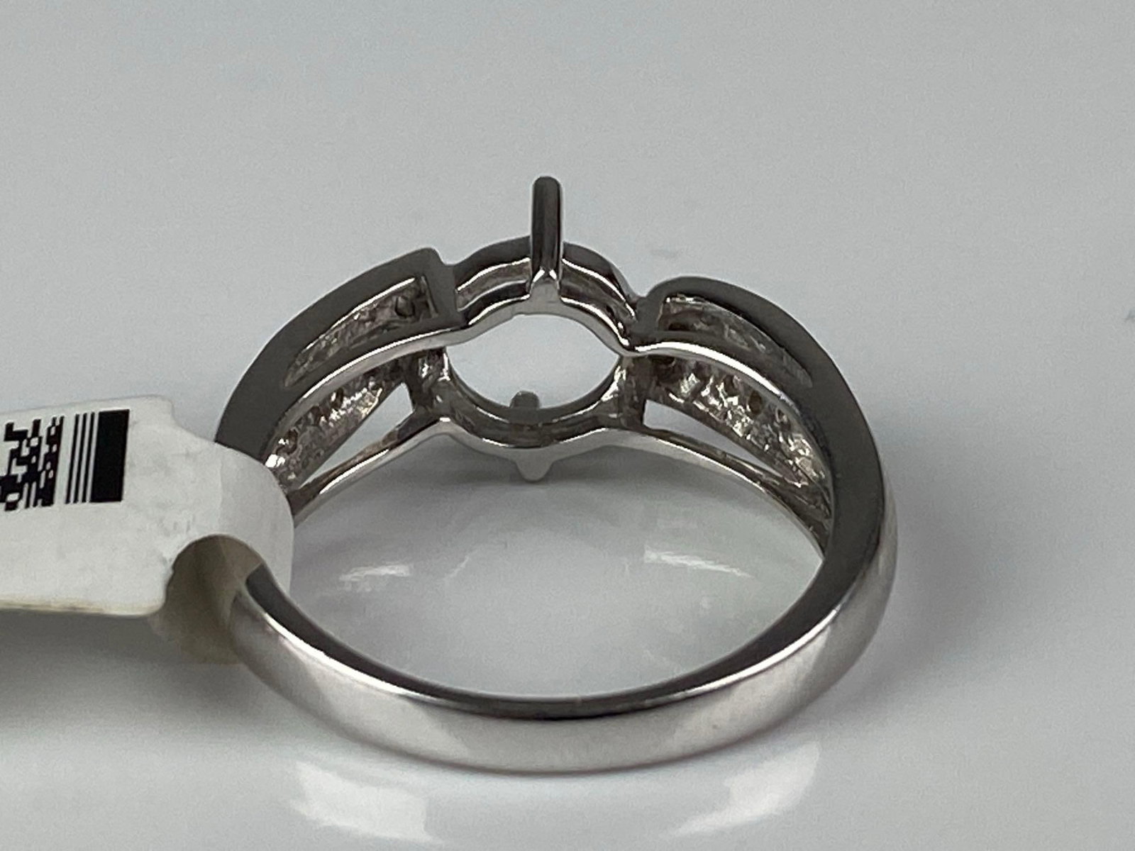 Signed 10K White Gold Diamond Ring - 3