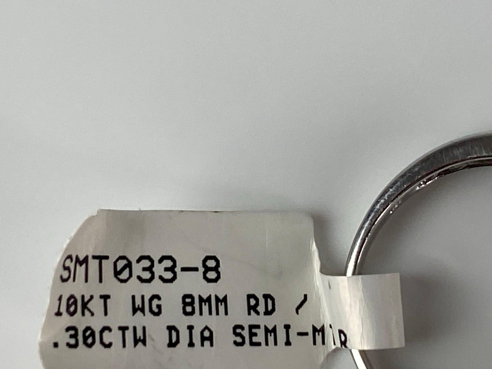 Signed 10K White Gold Diamond Ring - 5