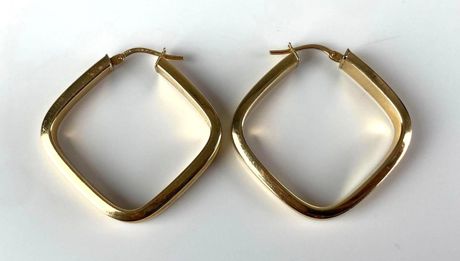 Pair of Italian 14K Yellow Gold Hoop Earrings (1 of 3)