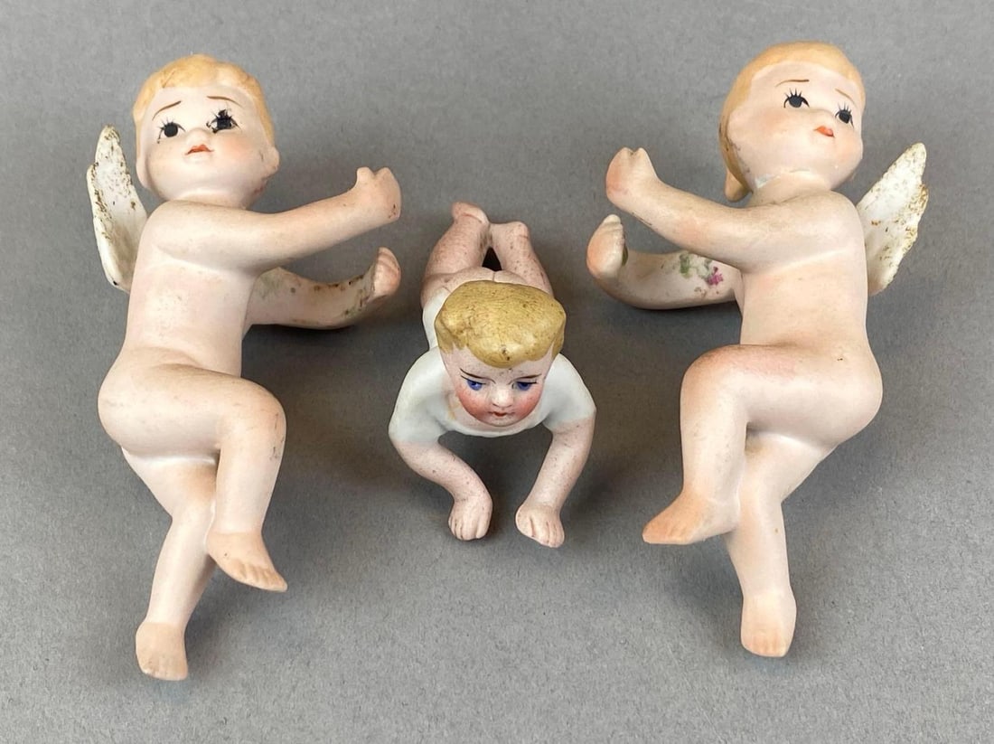 Group of 3 Vintage Cherub/Infant Bisque Figurines (1 of 3)