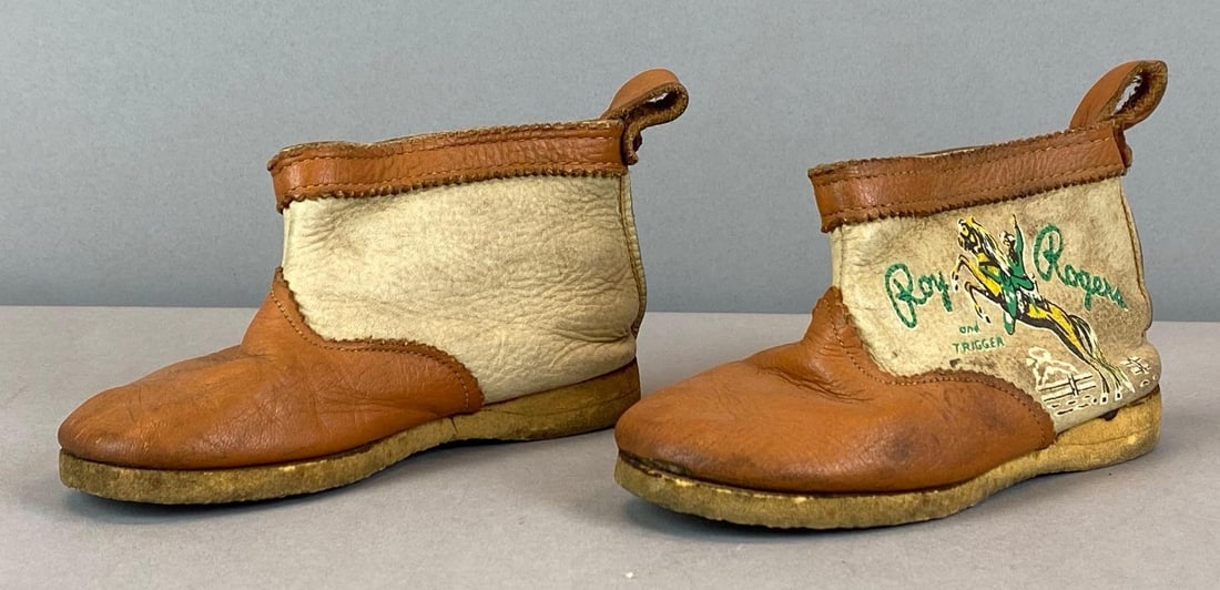 Vintage Roy Rogers Childs Leather Boots (1 of 3)