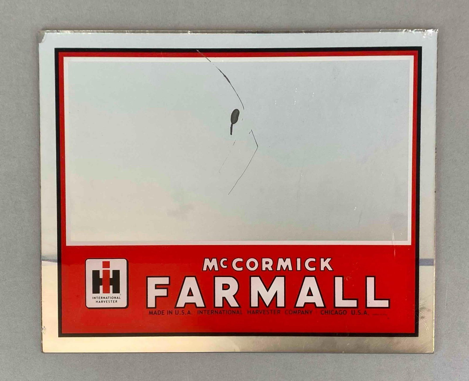 McCormick Farmall IH Glass Advertising Mirror (1 of 2)