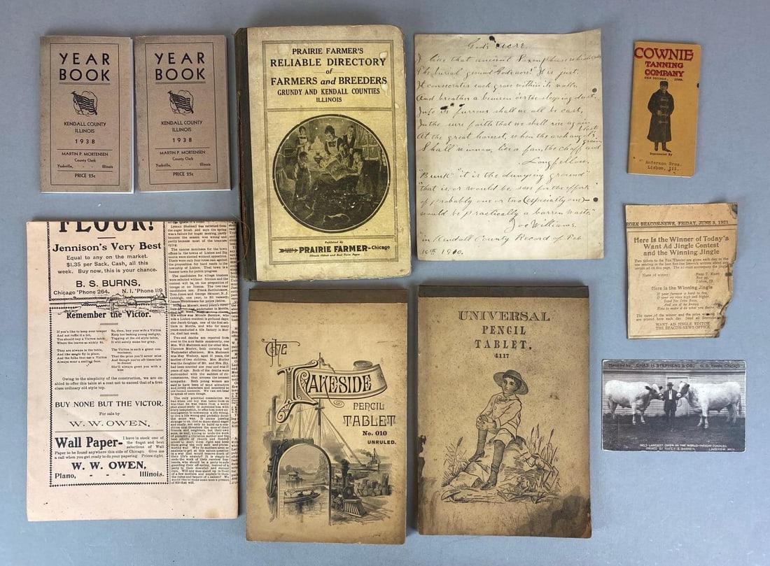 Group of Antique Illinois / Michigan Ephemera (1 of 3)