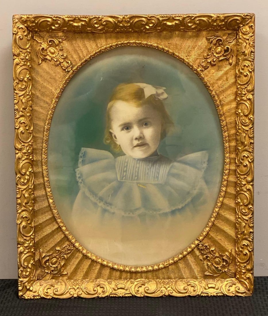 Antique Colorized Childs Portrait Photograph (1 of 2)