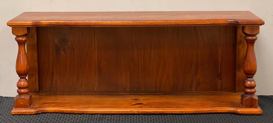 Vintage Ethan Allen Colonial-Style Pine Wall Shelf (1 of 3)