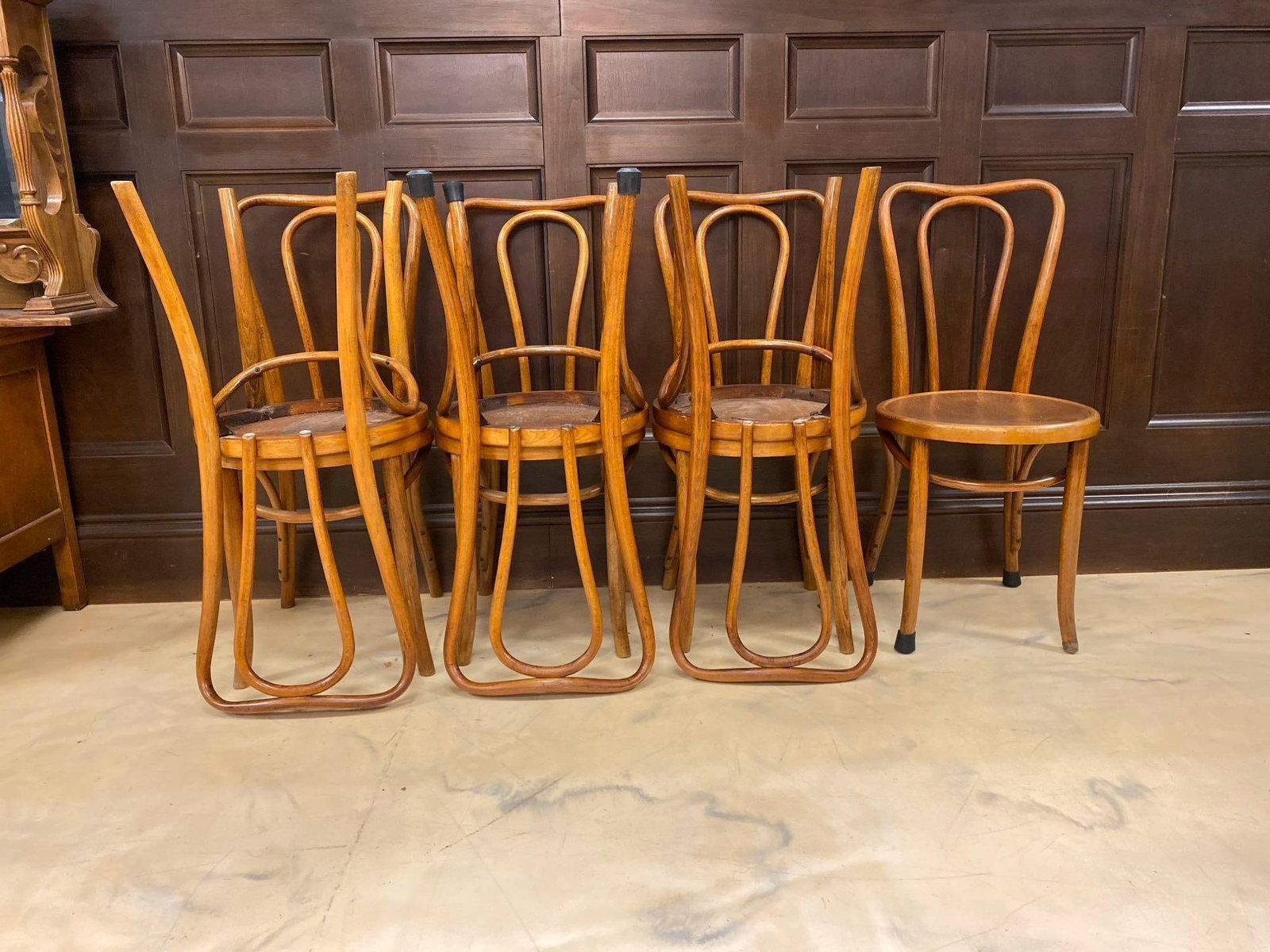 Group of 7 Vintage Bentwood Cafe Chairs (1 of 3)