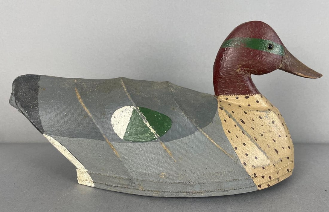 Vintage William Moseley Wood and Canvas Duck Decoy (1 of 7)