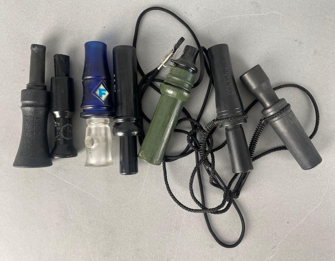 Group of Plastic Hunting Calls: Includes olt duck call, primos crow