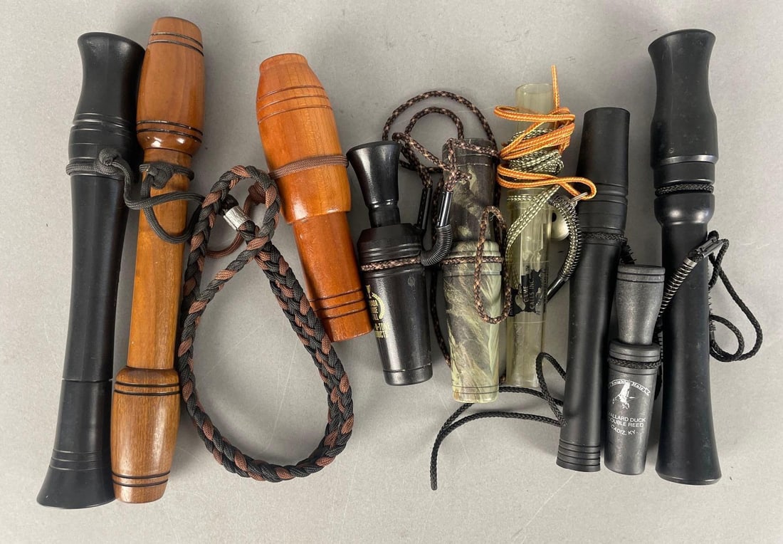 Group of Hunting Calls: Includes Canada goose, mallard, longest measures 9 3/4"