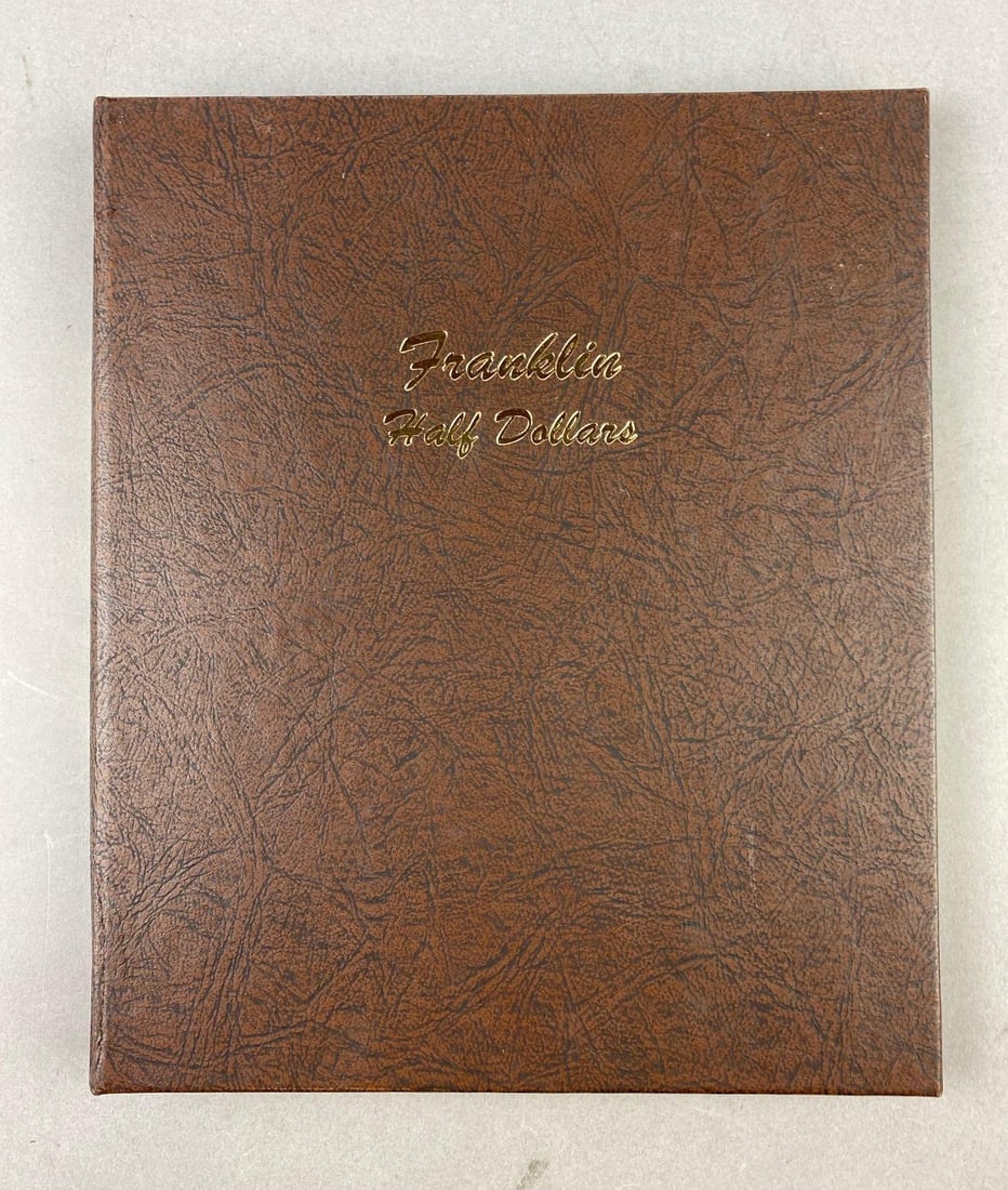 Group of 40 US Franklin Silver Half Dollars: Come in Dansco album. Includes years 1948, 1954, and more.