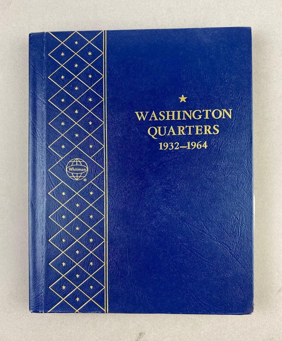 Group of 5 US Washington Silver Quarters: Comes in Whitman album.