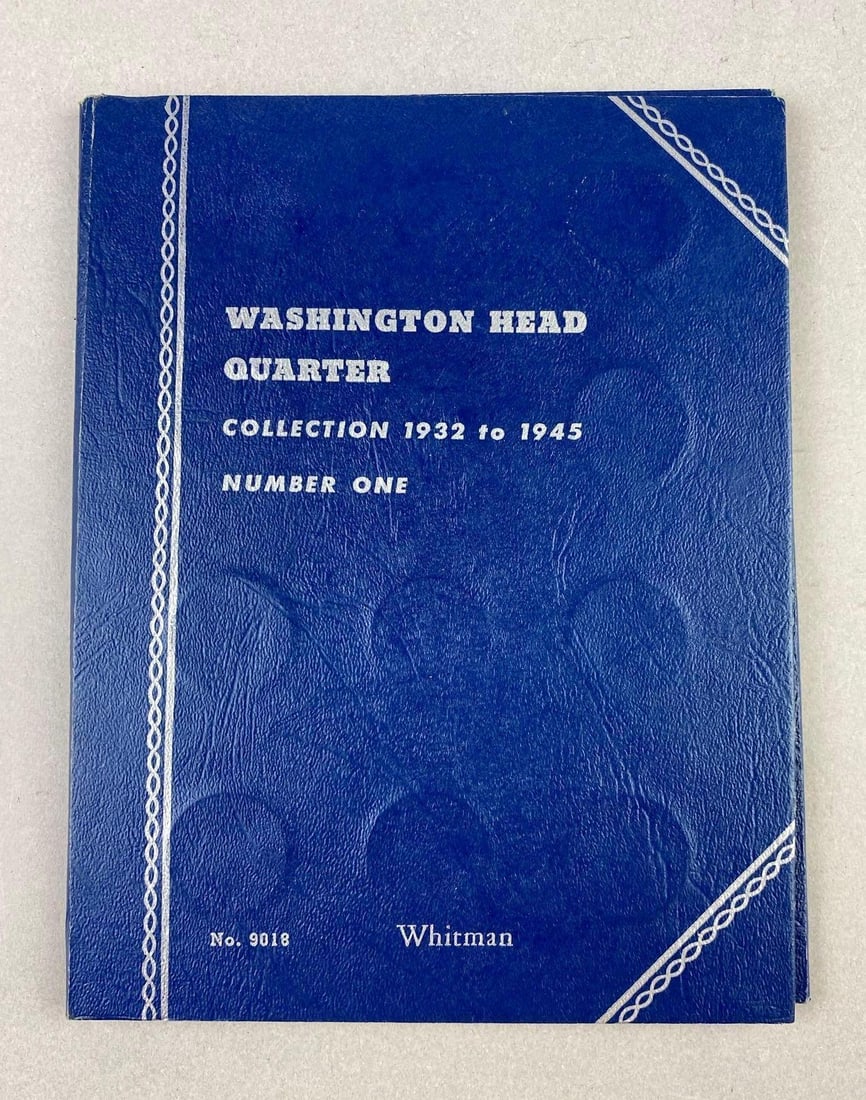 Group of 35 US Washington Silver Quarters: Comes in Whitman Album.
