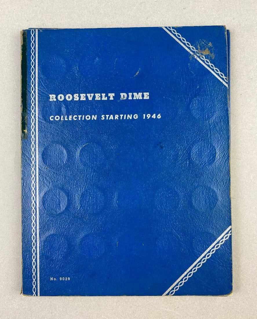 Group of 75 US Roosevelt Silver Dimes: Comes in Whitman Album.
