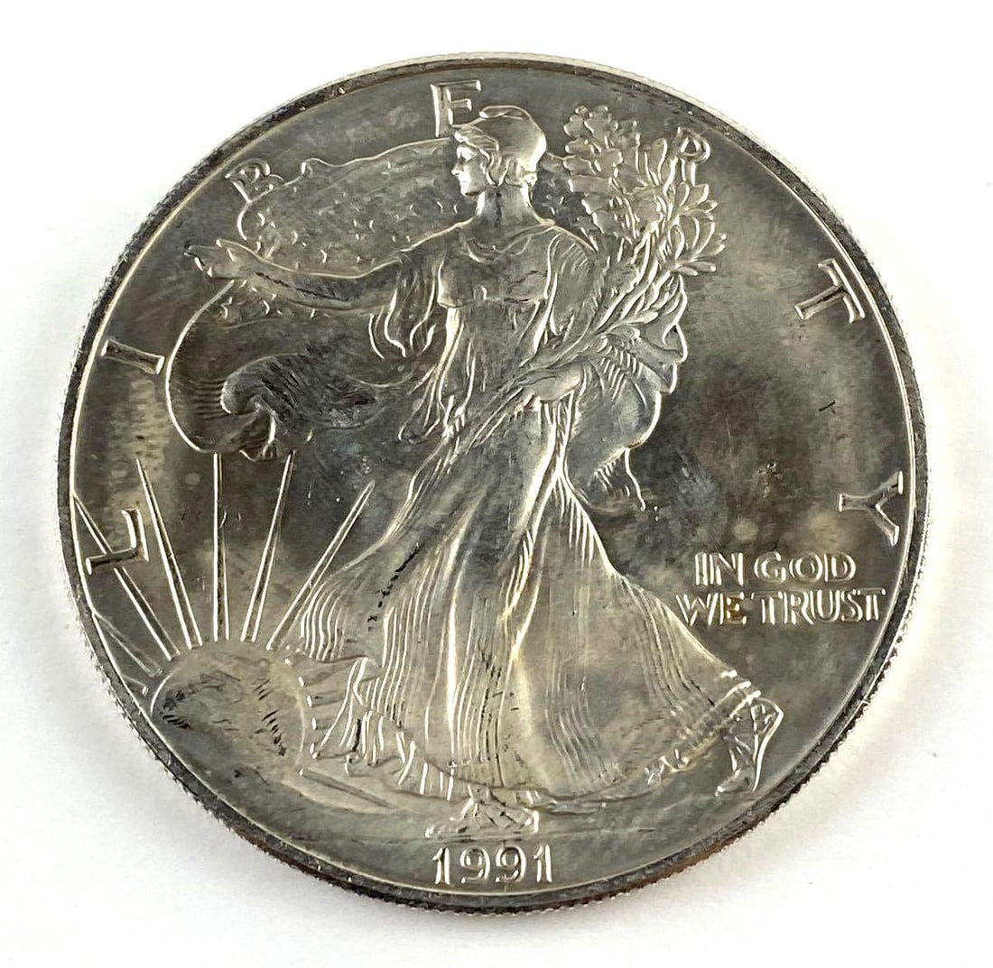 1991 US 1 Oz American Silver Eagle (1 of 2)
