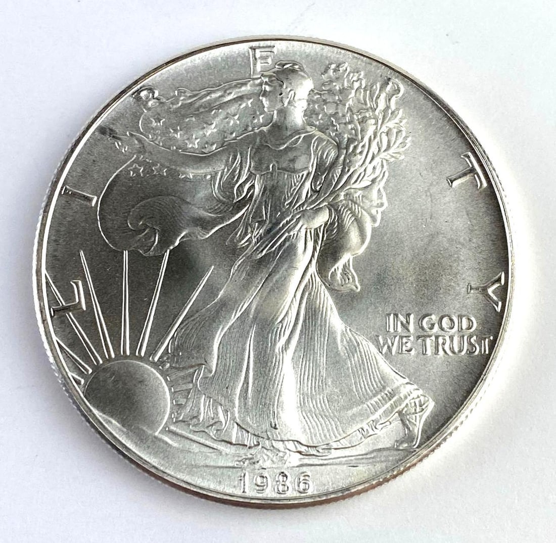 1986 US 1 Oz American Silver Eagle (1 of 2)