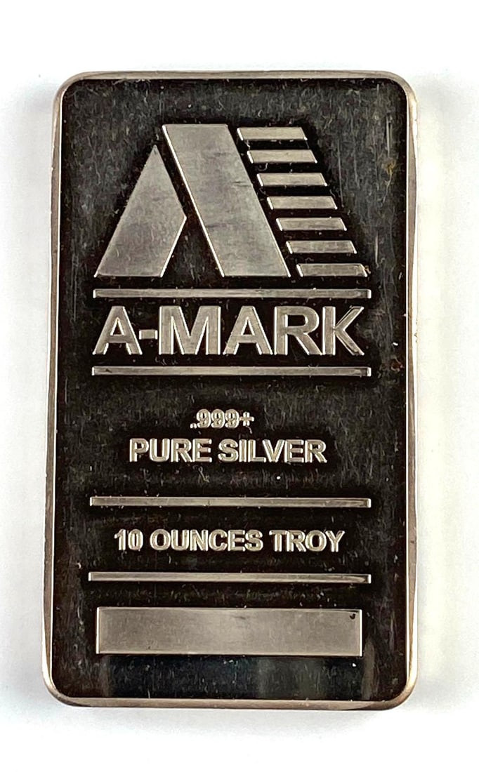 A-Mark 10 Oz .999 Fine Silver Ingot/ Bar (1 of 2)
