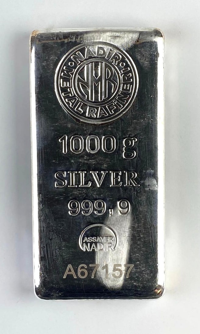 Nadir Metal Rafineri 35 Oz .9999 FineSilver Ingot/ Bar (1 of 3)