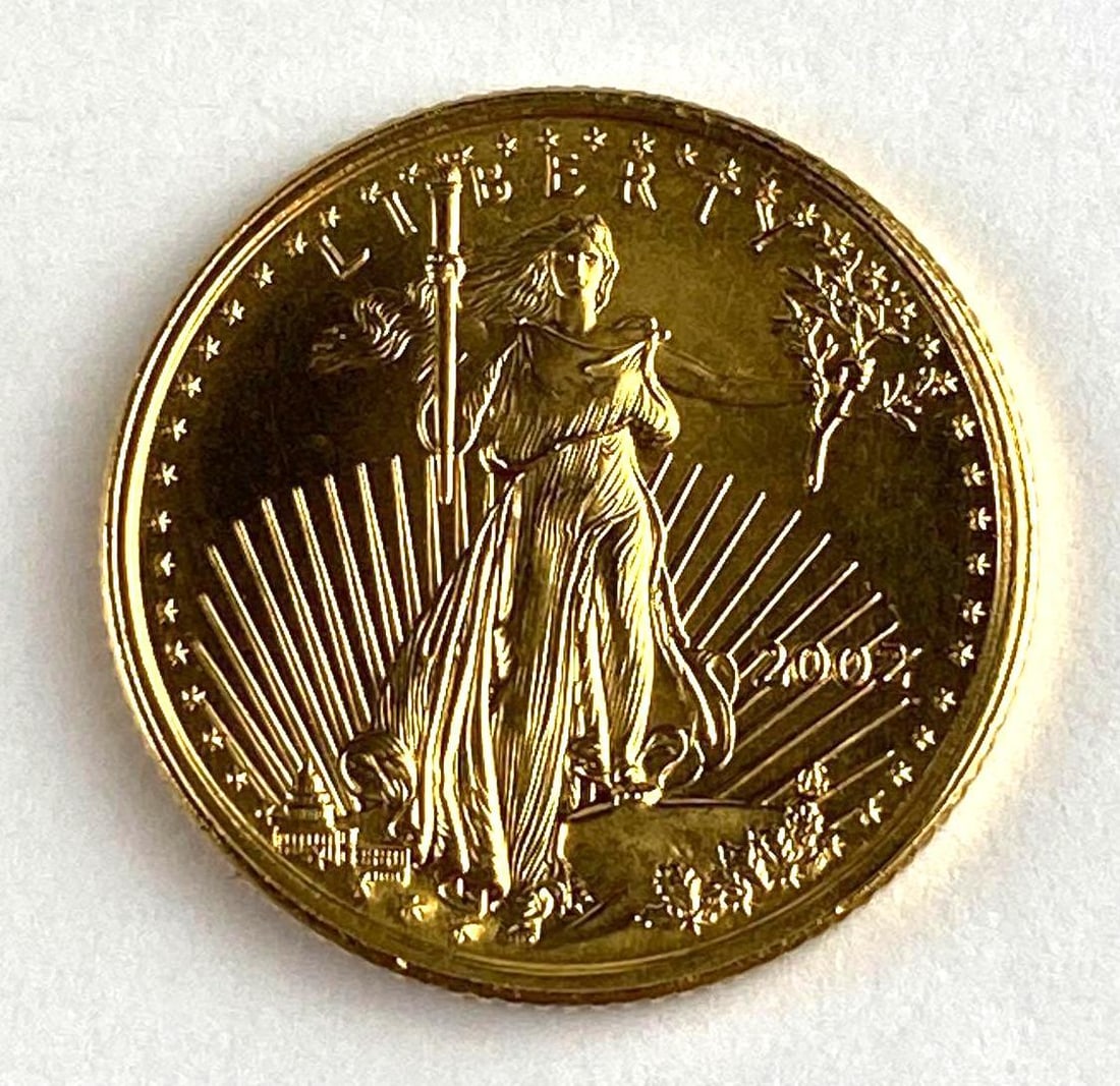 2002 US $5 1/10 Oz American Gold Eagle (1 of 2)