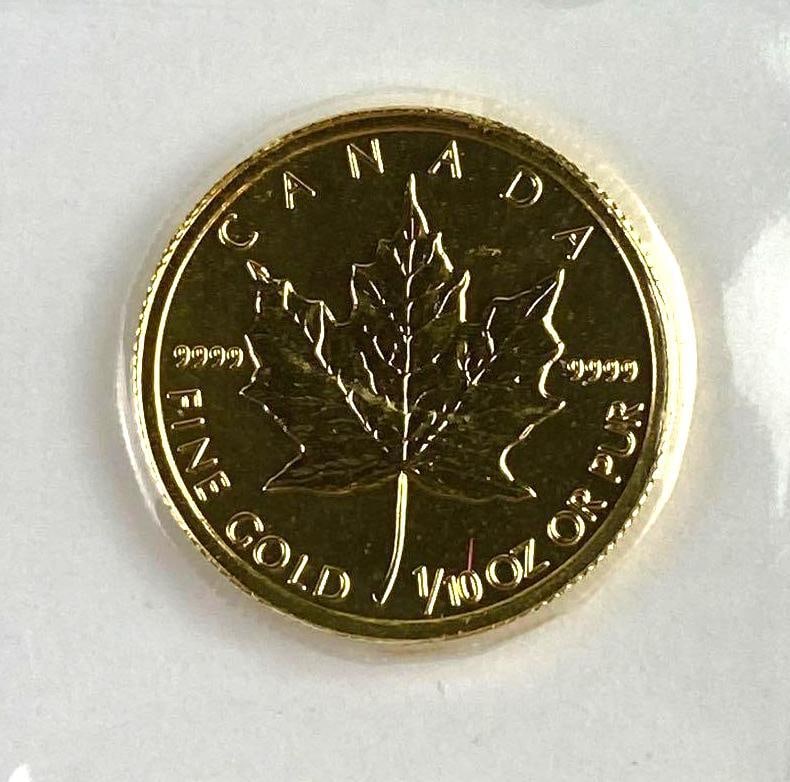 2004 Canada 1/10 Oz .9999 Fine Gold Queen Elizabeth Round (1 of 2)