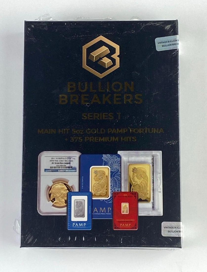 Sealed Bullion Breakers Series 1 Main Hit 5 Oz Gold PAMP Fortuna: Sealed Bullion Breakers Series 1 Main Hit 5 Oz Gold PAMP Fortuna