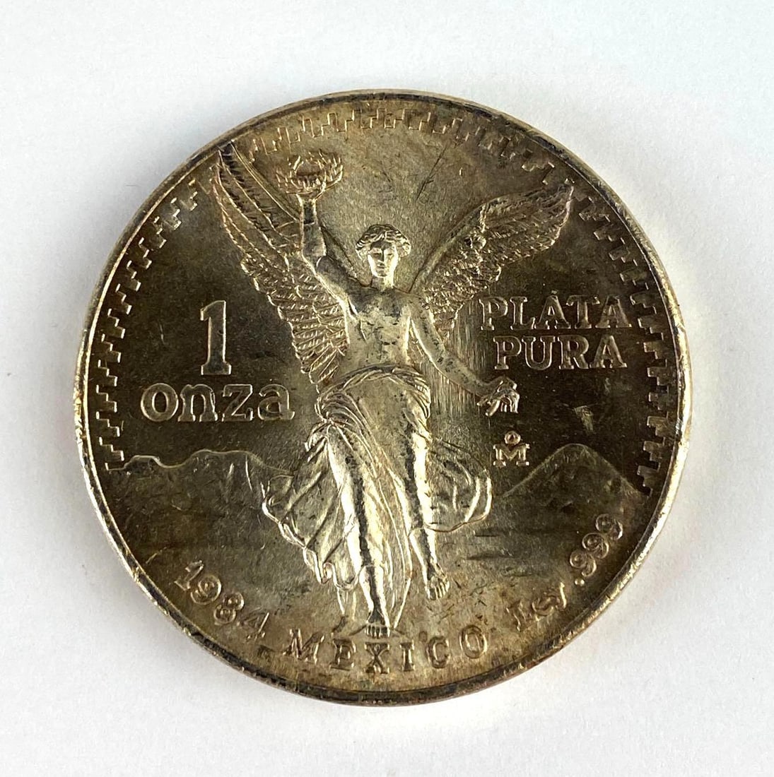 1984 Mexico Libertad 1 Onza 1 Oz .999 Fine Silver Round: 1984 Mexico Libertad 1 Onza 1 Oz .999 Fine Silver Round