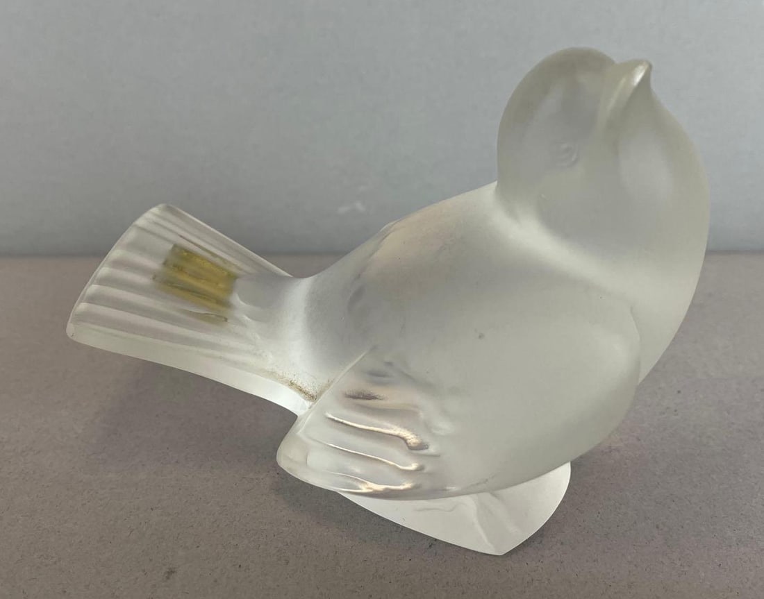 Lalique Crystal Sparrow Figurine (1 of 3)
