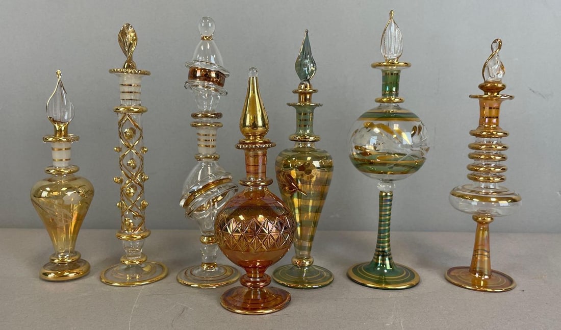 Group of Egyptian Glass Perfume Bottles (1 of 3)