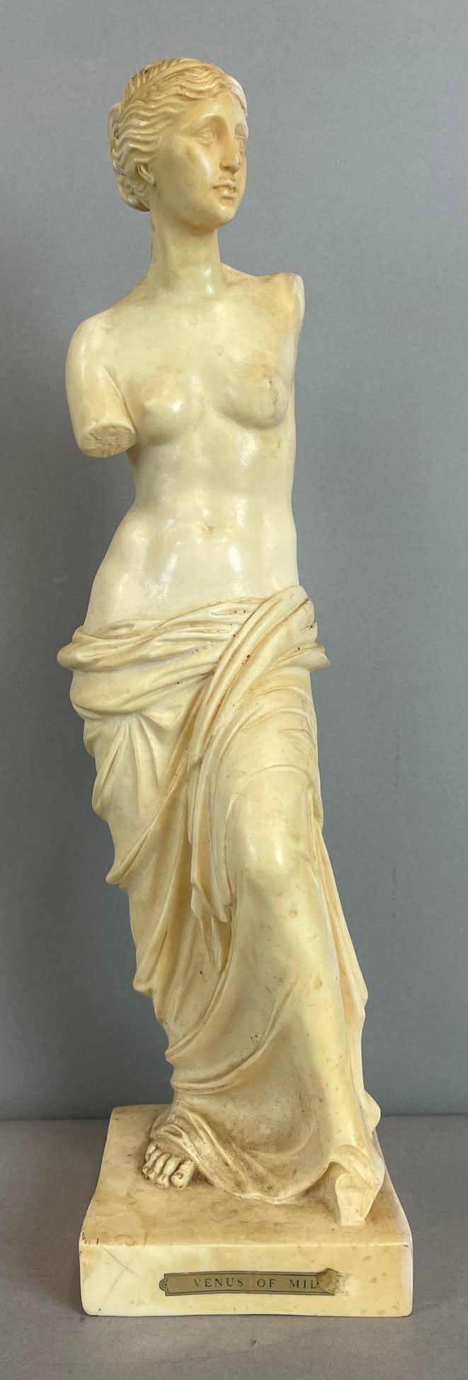 Signed A. Santini Venus de Milo Resin Sculpture (1 of 4)