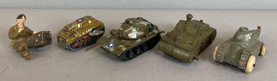Group of Vintage Military Toy Vehicles (1 of 3)