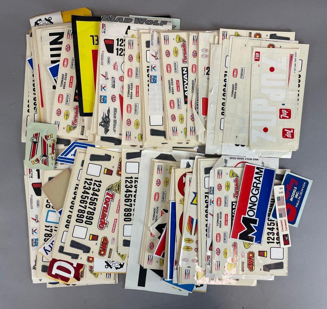 Group of Model Vehicle Decal Sets: Many duplicates