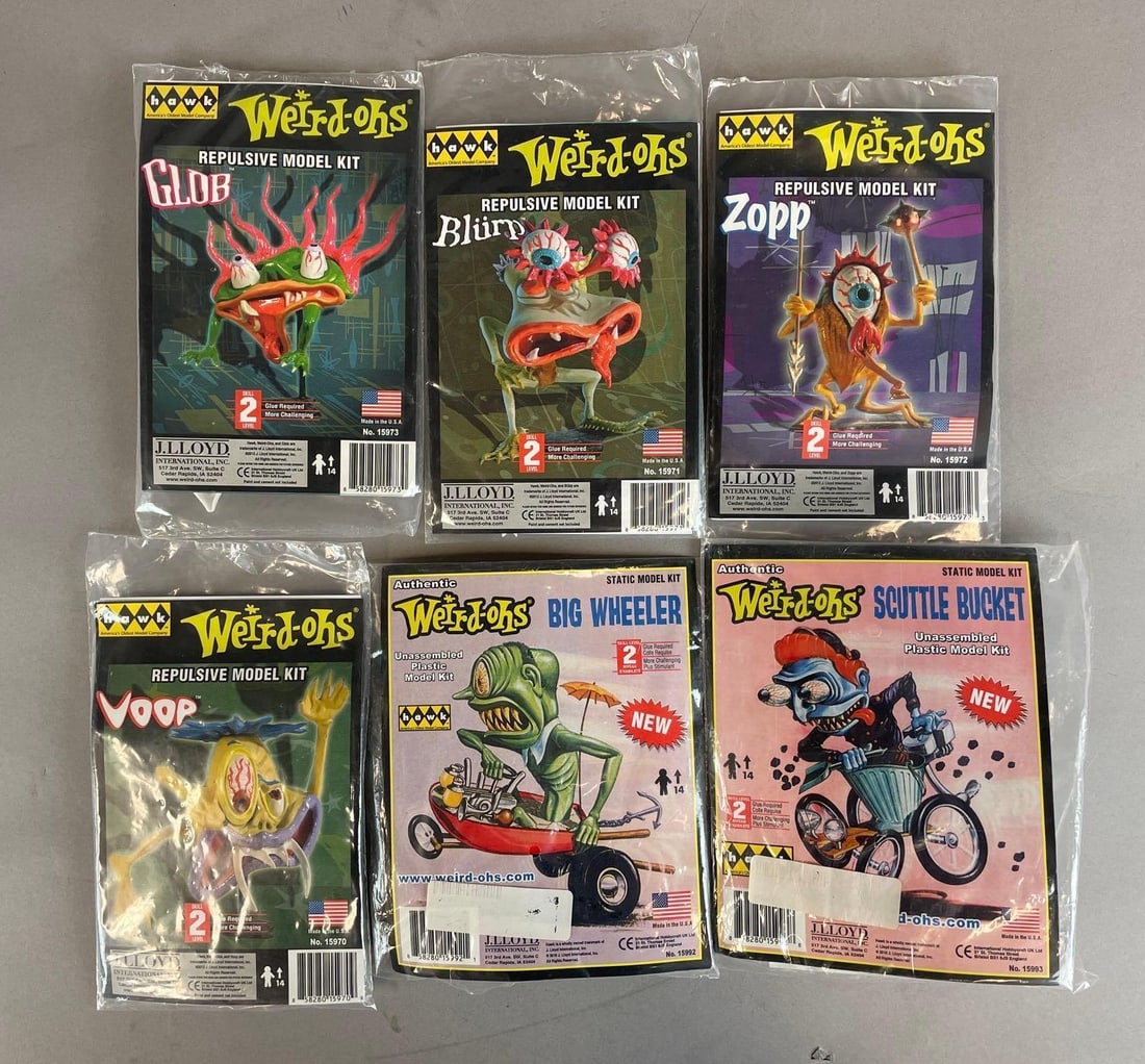 Group of Hawk Weird-Ohs Repulsive Model Kits: New in original packaging
