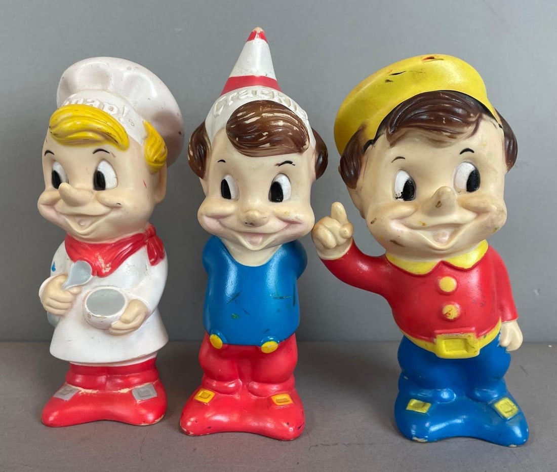 Set of 3 Kelloggs Rice Krispies Rubber Advertising Mascots (1 of 3)