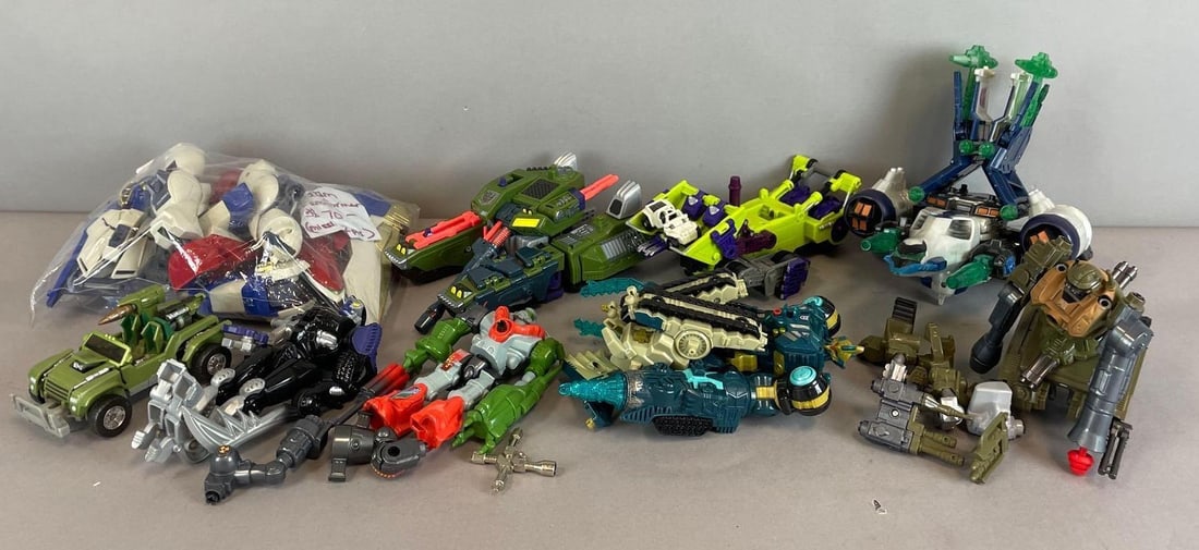 Group of Mattel Transformers Action Figures: Includes menasaur, armada megatron, rock em sock em