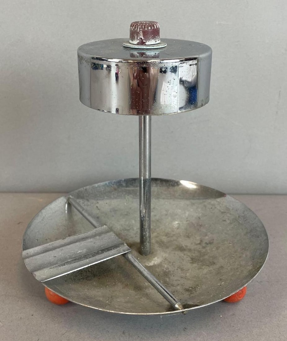 Vintage Pullmatch Dispenser Chrome Ashtray (1 of 3)