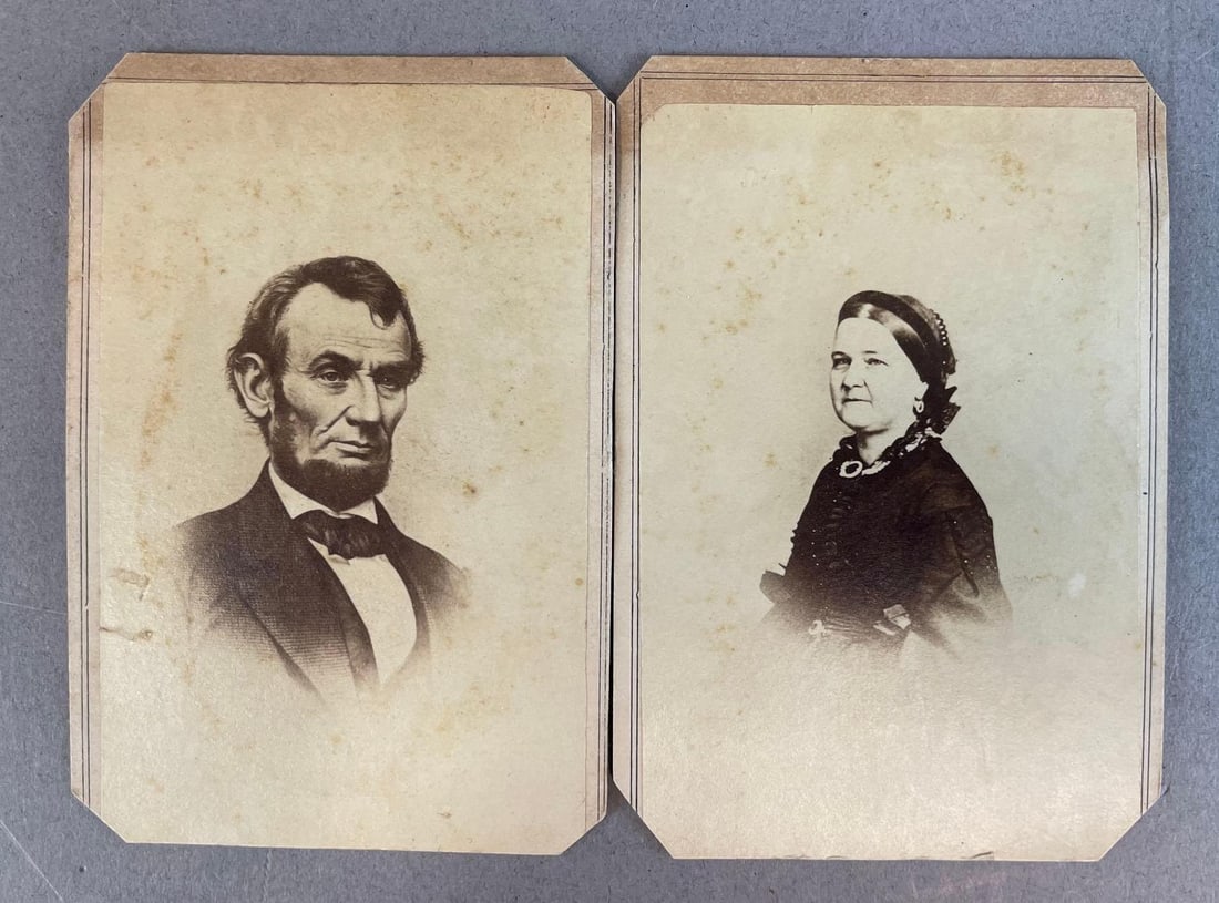 Antique Mary Todd and Abraham Lincoln CDVs (1 of 2)