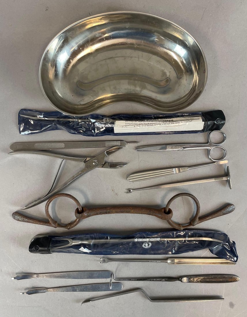 Group of Vintage Stainless Steel Surgical Tools (1 of 2)