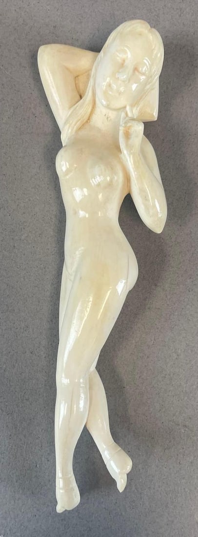Vintage Carved Bone Chinese Doctors Lady Figurine (1 of 2)