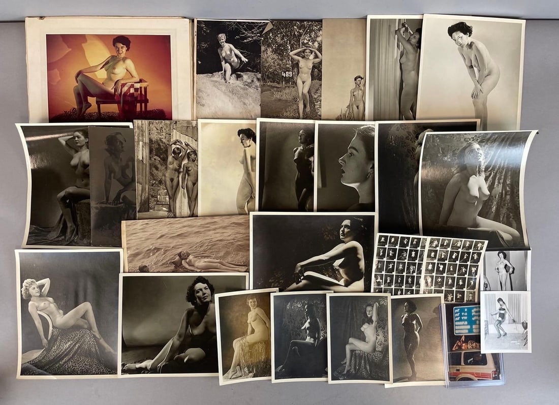 Group of Vintage Nude Photos: Includes a couple cut from magazines , many 8 x 10"