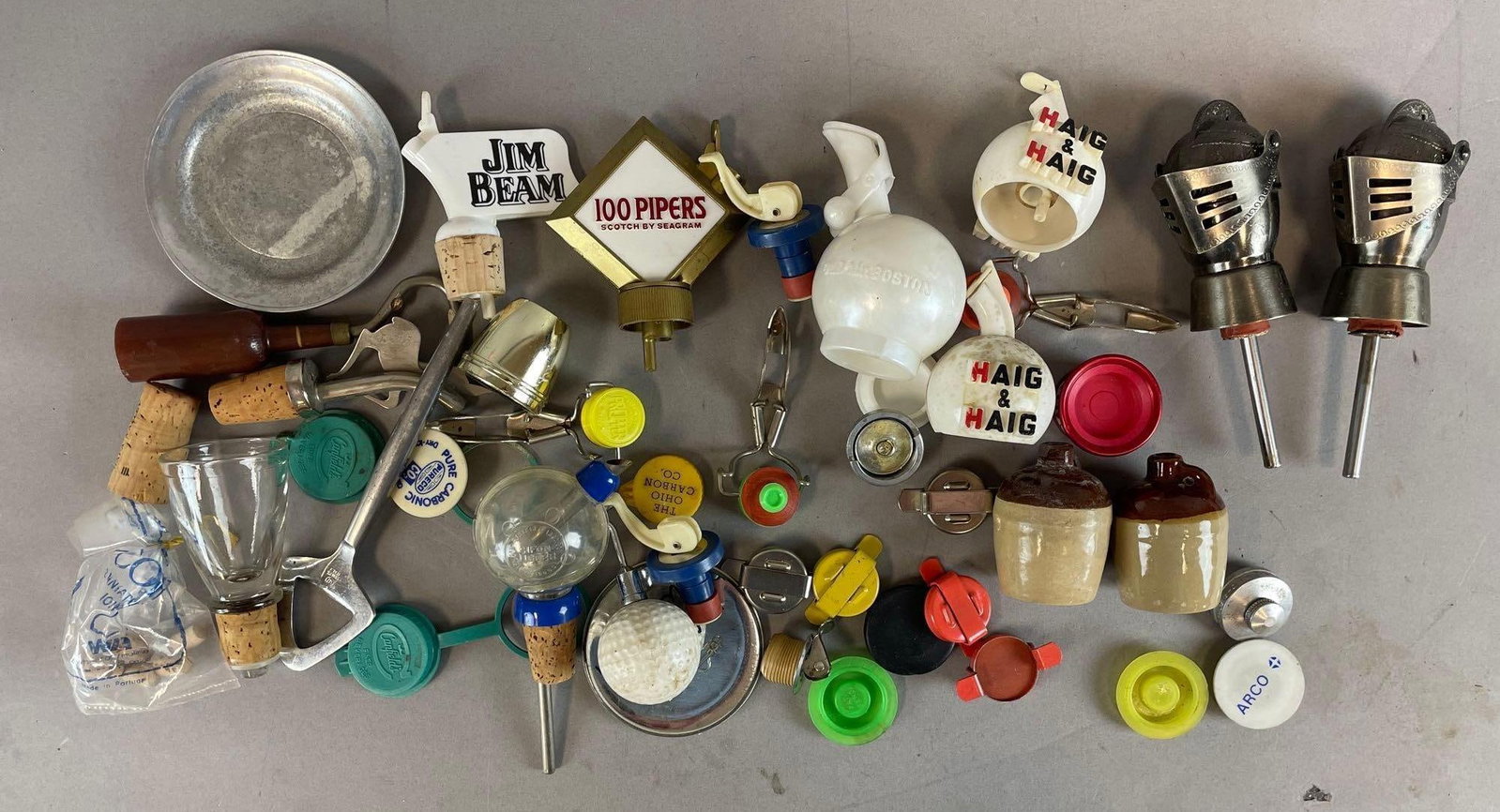 Group of Vintage Bottle Pourers / Stoppers and More (1 of 3)