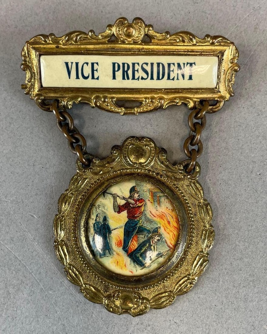 Antique Brass Fraternal Vice President Badge (1 of 2)