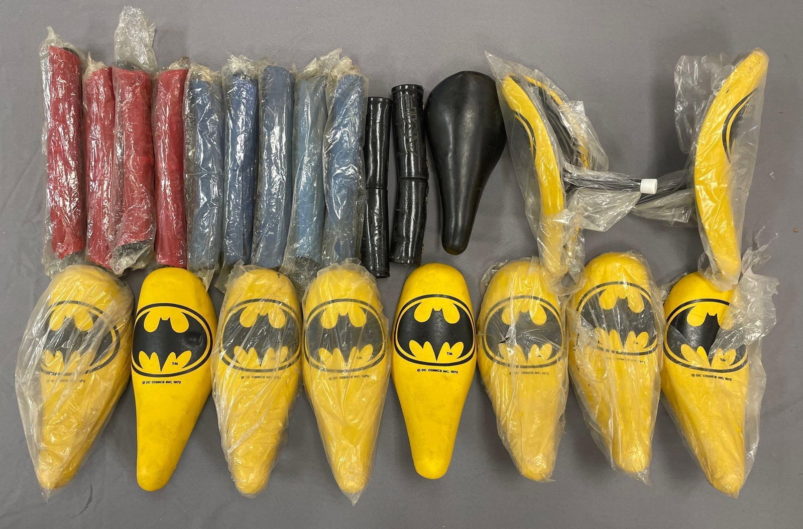 Group of 1972 NOS Permaco Batman Bicycle Saddle Seats and More (1 of 3)